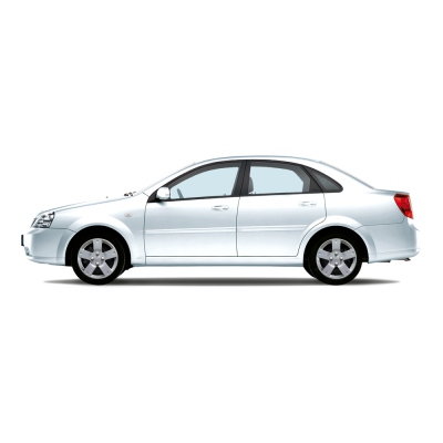 Серебристый Chevrolet Lacetti, вид сбоку