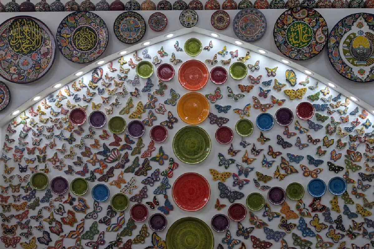 Margilan in the Ferghana Valley, famous for its hand-woven silk
