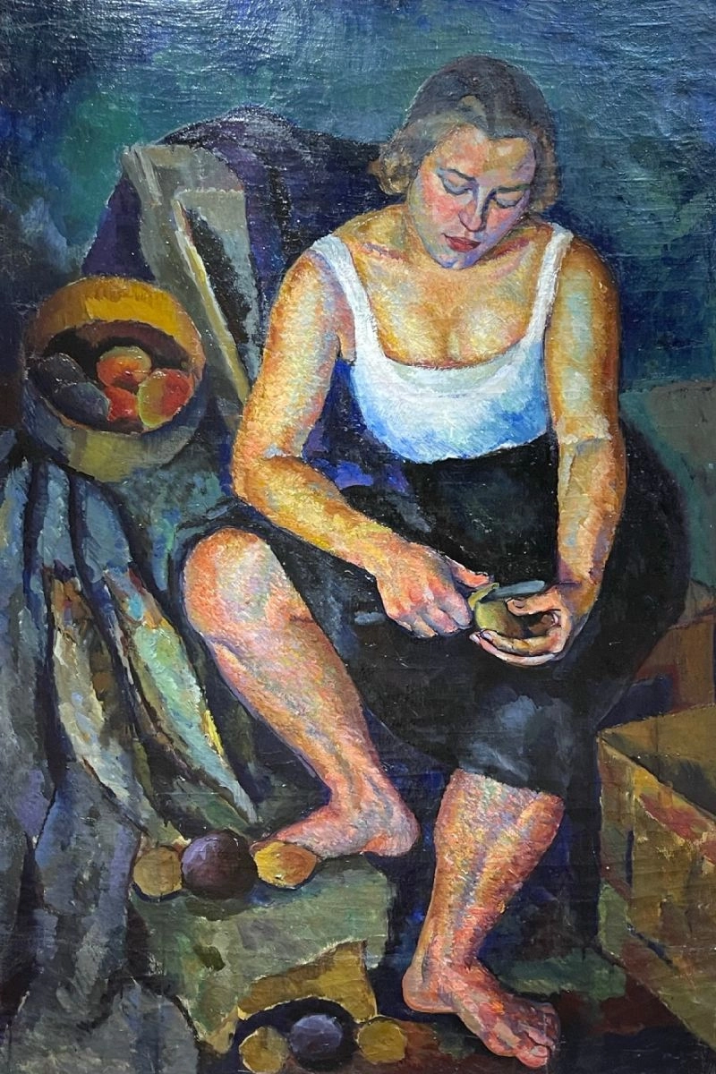 Ein Gemälde aus einer Museumssammlung in Nukus