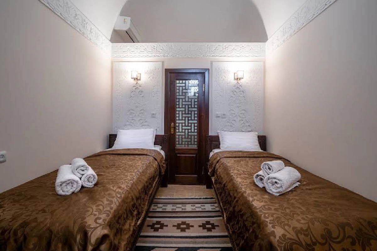 Zimmer mit zwei getrennten Betten im New Star Khiva in Chiwa