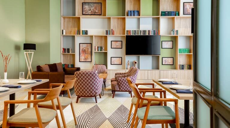Lobby lounge at Hilton Garden Inn Samarkand on Dakhbed Yuli Street