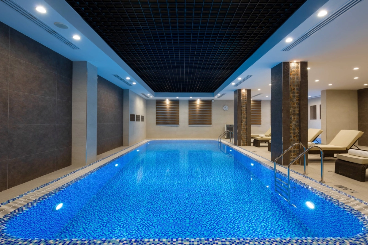 Indoor swimming pool at Courtyard by Marriott Tashkent